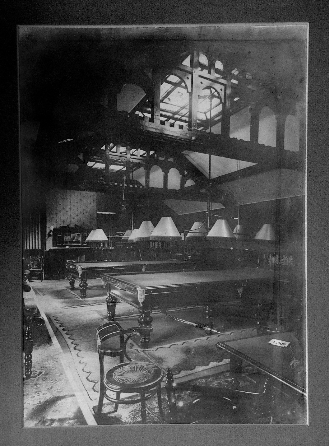The billiard hall, a century ago